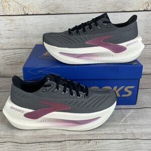 Brooks Glycerin Max 2 Womens Sz 10B Run Walk Shoes Grey Coconut Metallic Pink